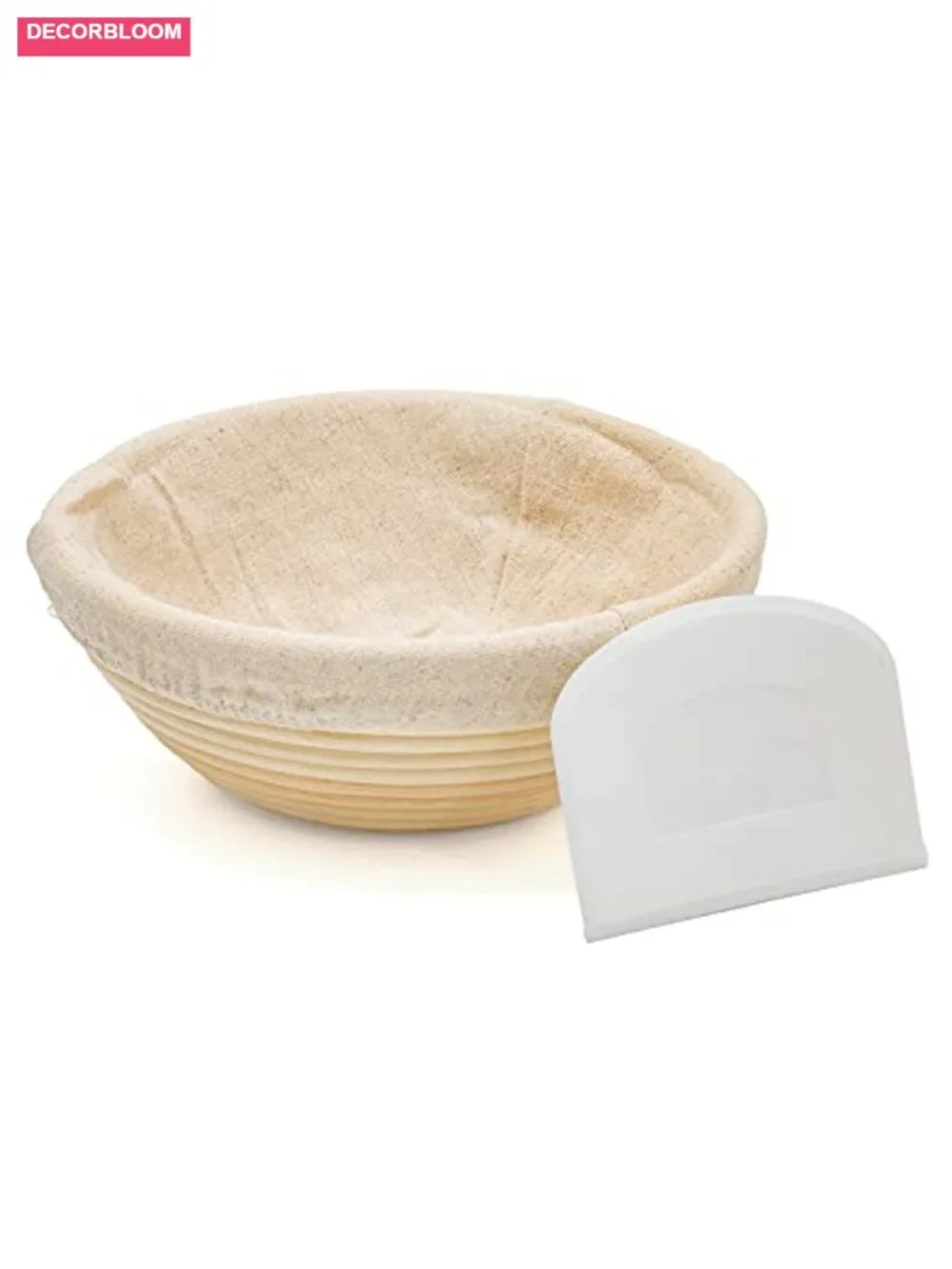 Rattan Bread Proofing Basket with Scraper for Baking